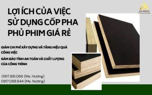 lợi ích của việc sử dụng cốp pha phủ phim giá rẻ
